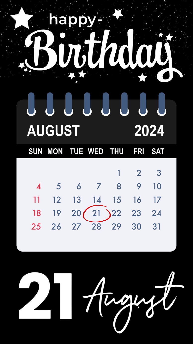 HBD 21 August 2024