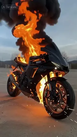 Motorcycle Burning 
