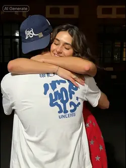 fake girlfriend hug 