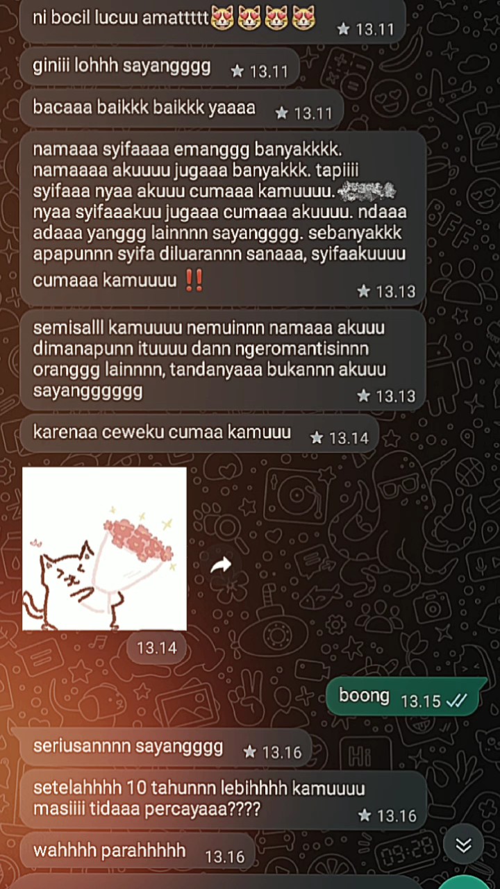 ss chat lucu 