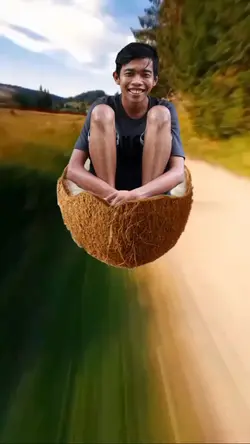kelapa terbang lucu