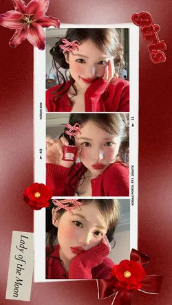 red flower frame 