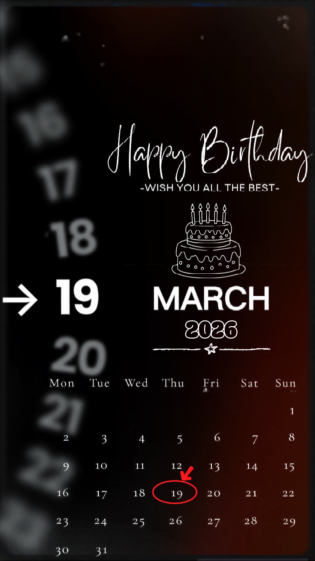 CUMPLEAÑOS 19 DE MARZO
