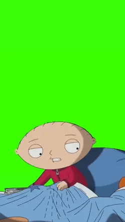 stewie crying in bed