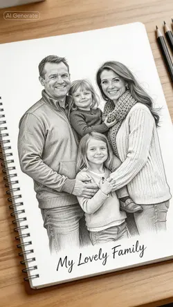 Family in Sketchbook