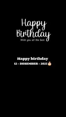 BRITHDAY 12 DESEMBER