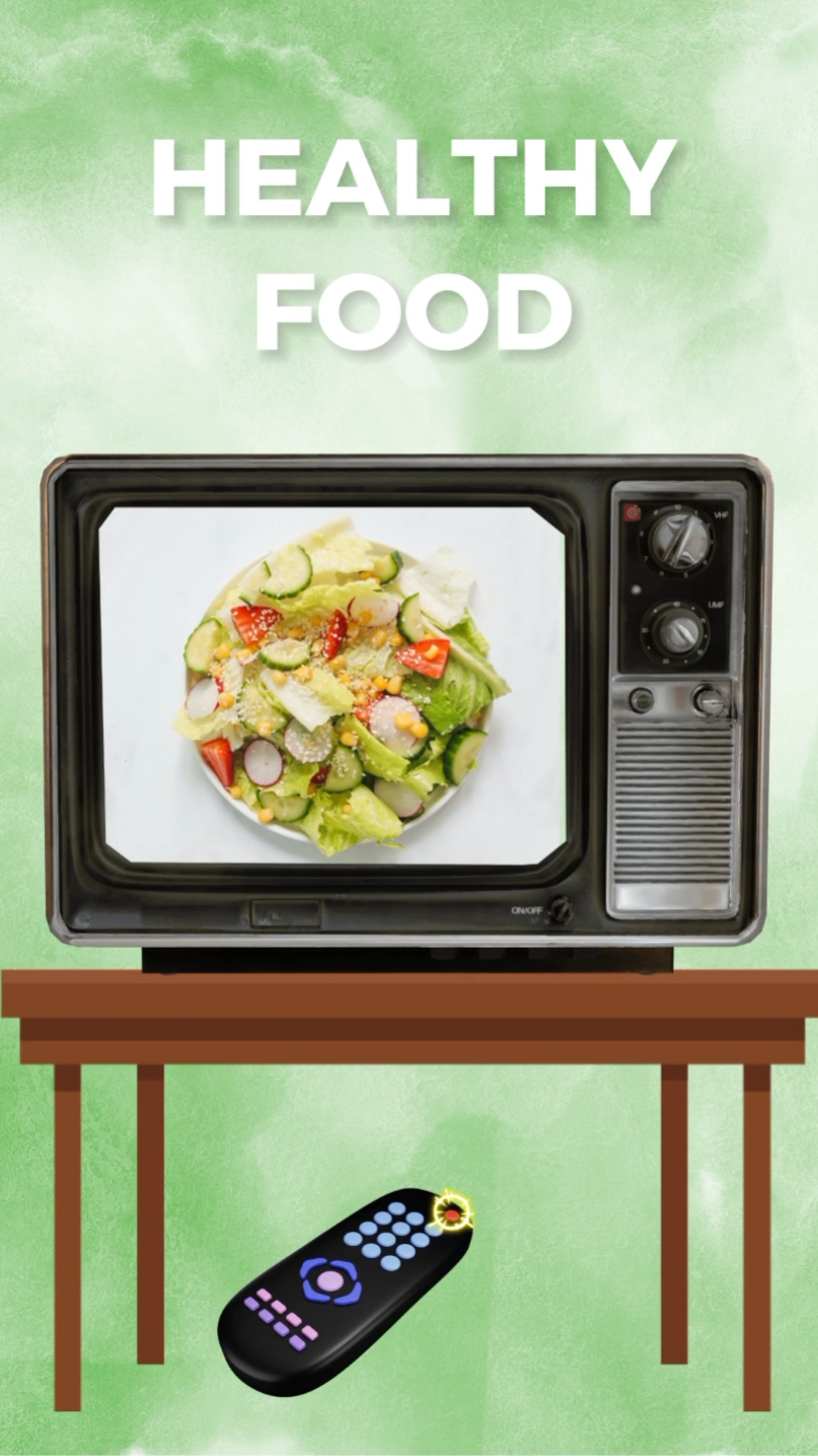 Affichage de produits alimentaires sains style TikTok 