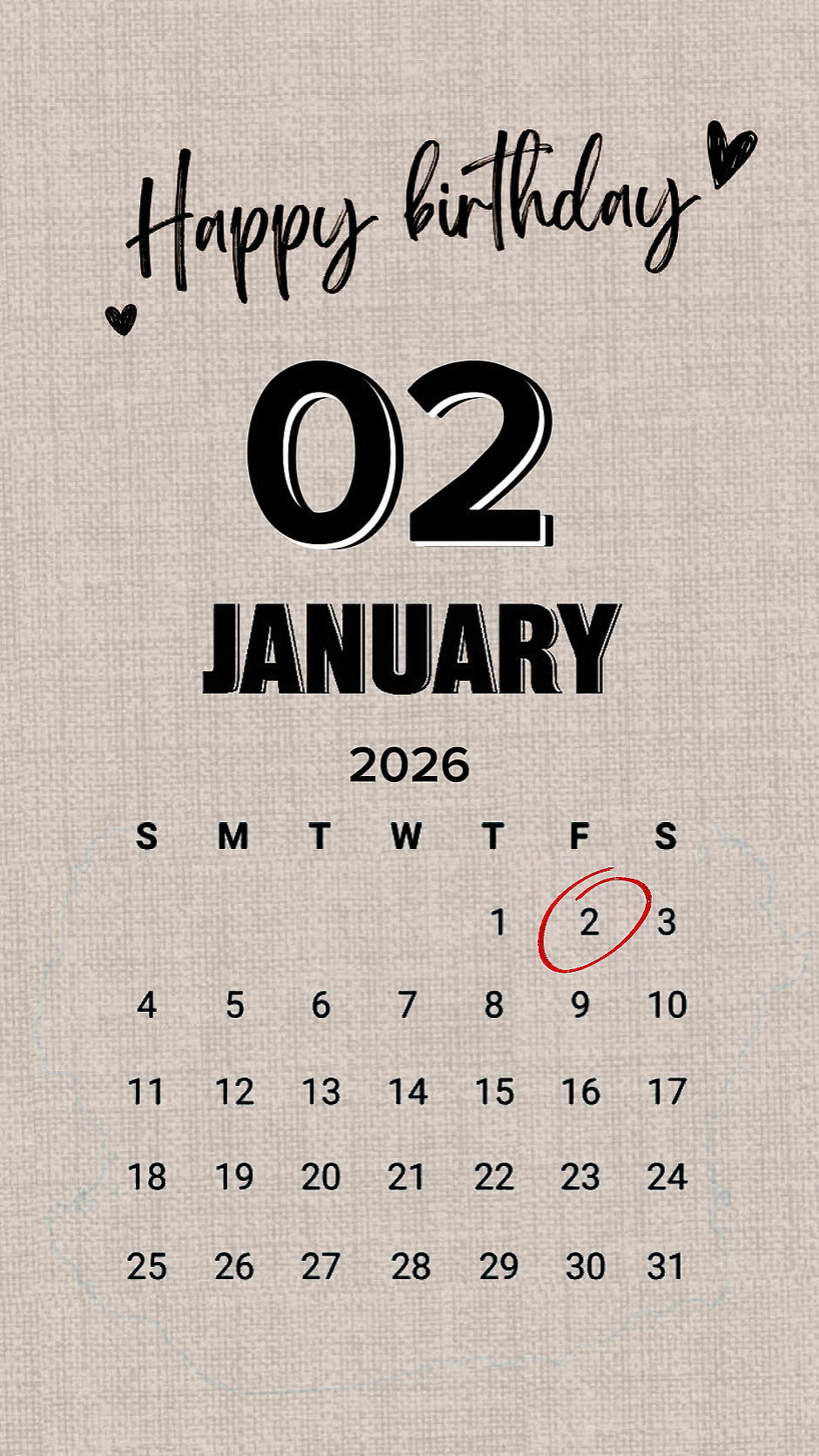 HBD 02 JANUARY 2026