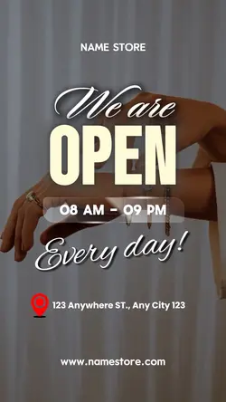 WE ARE OPEN