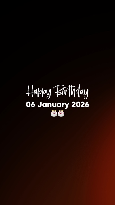 HBD 06 JANUARY 