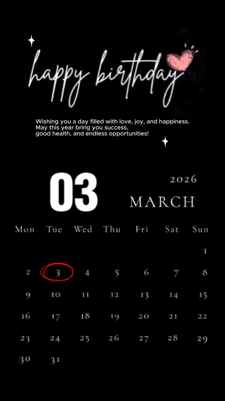 birthday 03 March