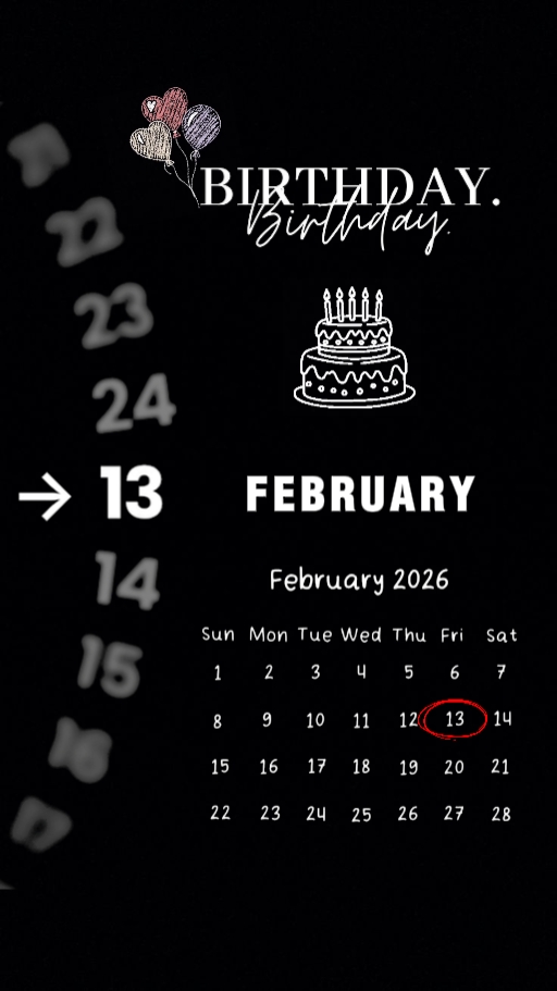 selamat ulang tahun 13 februari