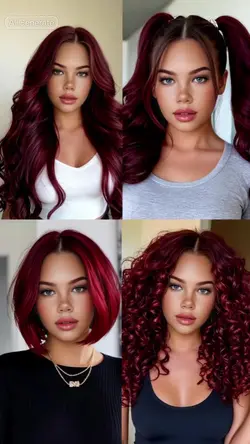 Deep Red Hair