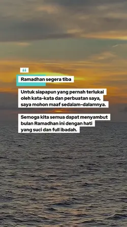 Ramadhan segera tiba