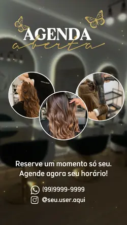 Agenda aberta cabelo