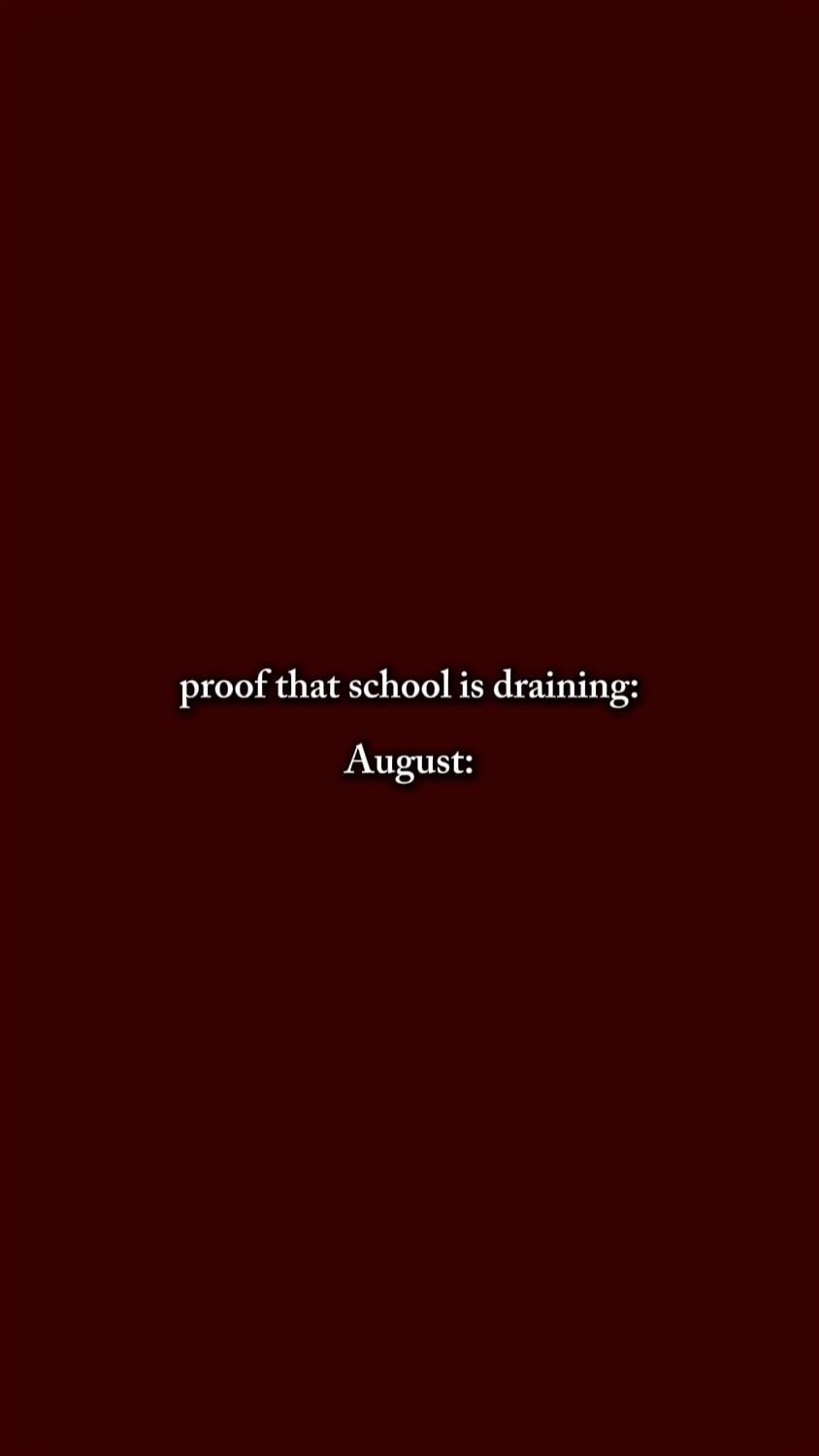 school is draining 