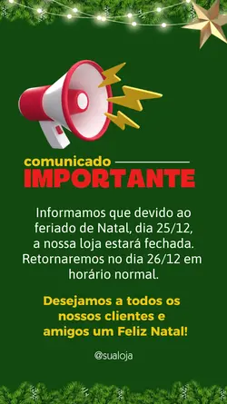 aviso de feriado