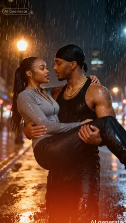 Romantic Rain Couple