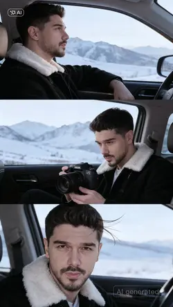 Winter car photo set