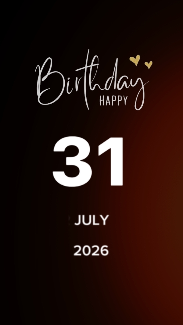 Aniversário de 31 de julho 