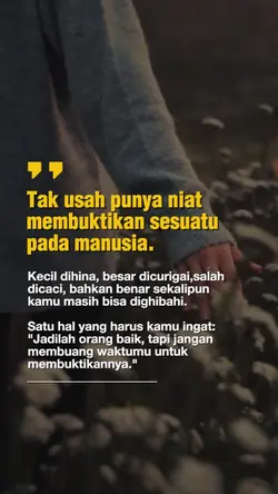 Tak usah punya niat