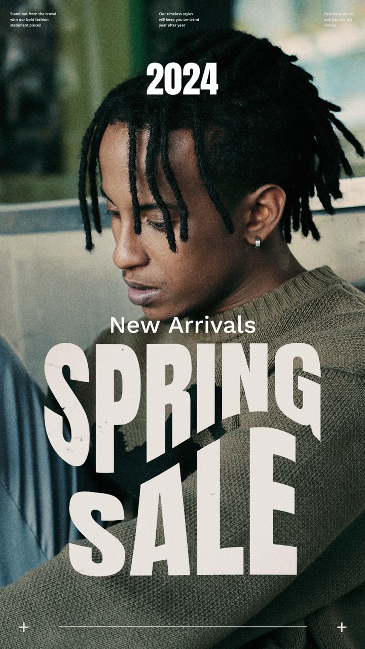Venta de Primavera Ropa de Hombre Exhibición en Pantalla Pequeña
