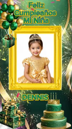 Cumpleaños foto niña