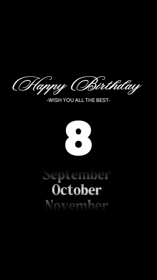 Feliz cumpleaños 8 de octubre 