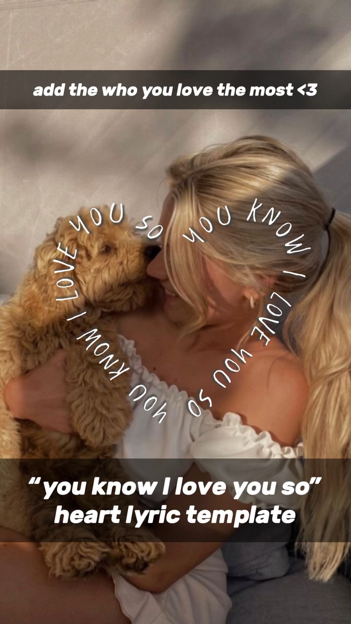 Du weißt, ich liebe dich so