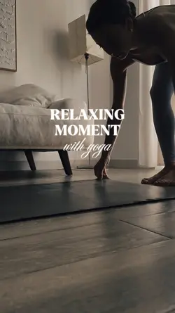 RELAXING with yoga