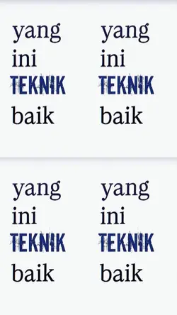 yang ini teknik baik