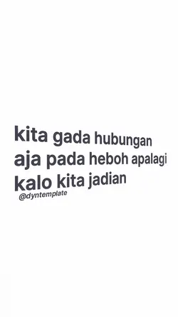 kita gada hubungan 