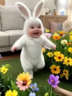 AIうさぎ赤ちゃん変身