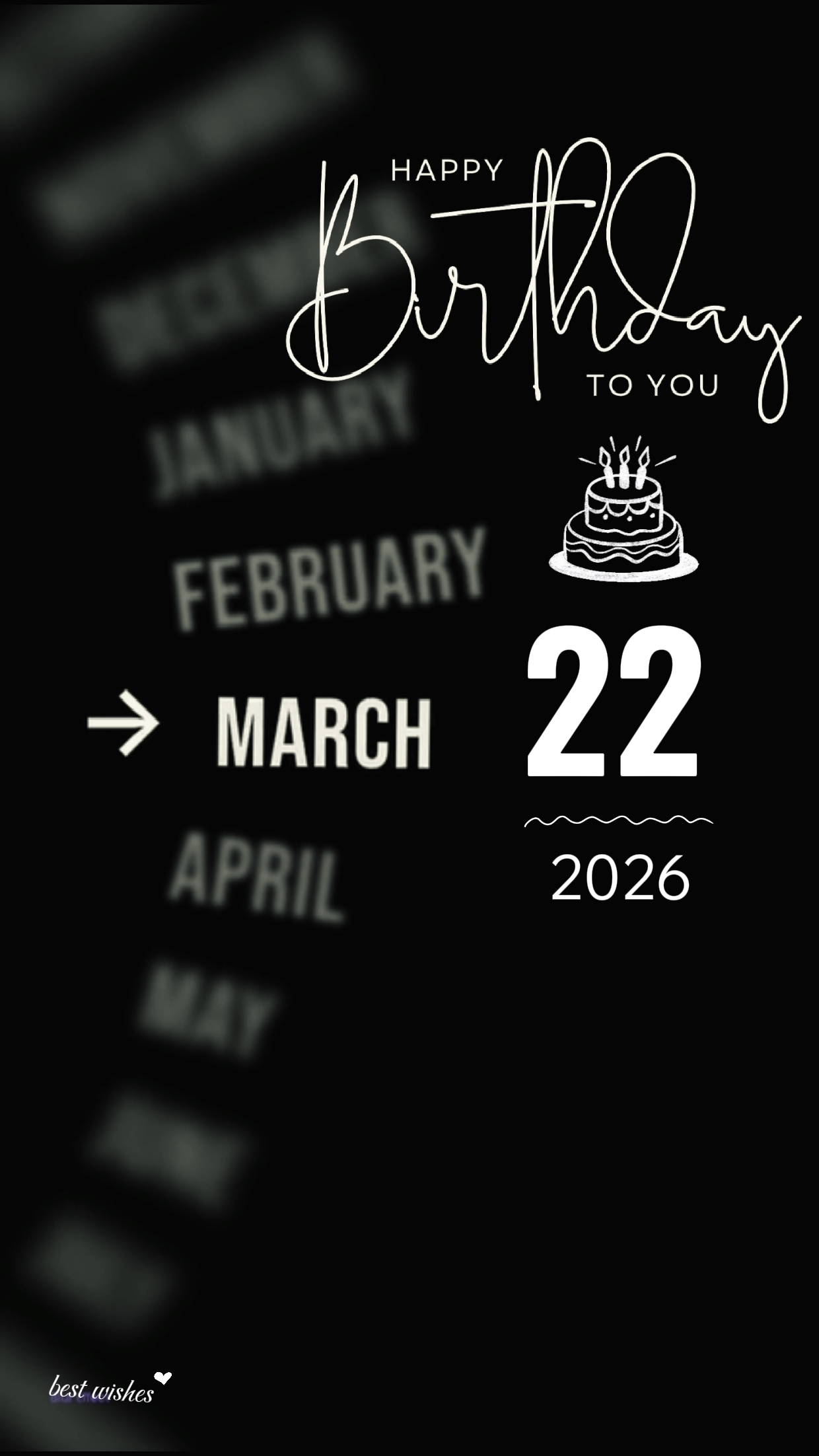 FELIZ CUMPLEAÑOS Mi Amor 22 de marzo