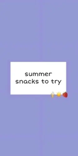 summer snacks 