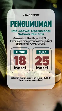 PENGUMUMAN LIBUR