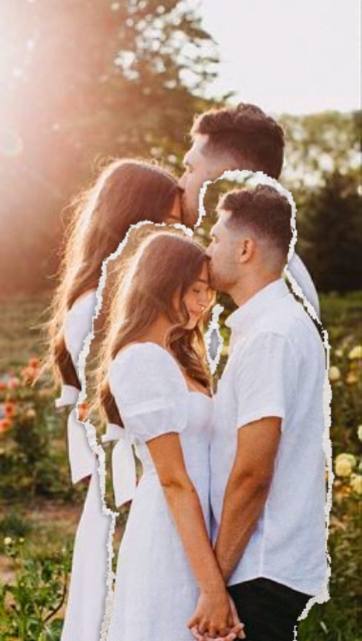 Photo de couple déchirée