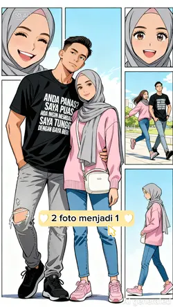 comic couple AI 