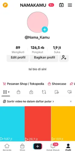 Fake profil Tiktok 