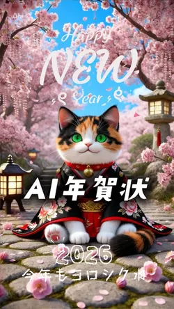 AI年賀状2026🎍あけましておめでとう