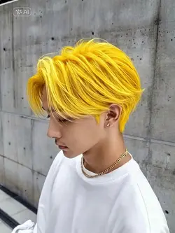 AI hair color yellow