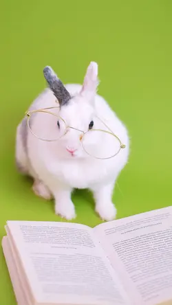Kitap okuyan tavşan