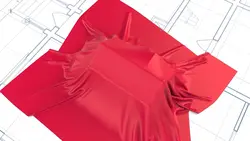 red curtain