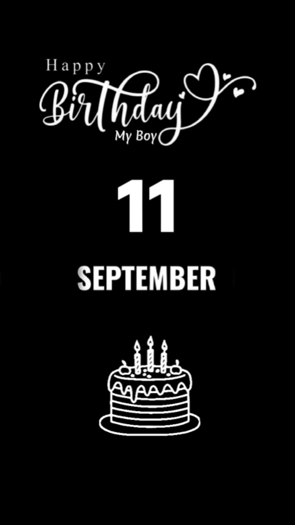 HBD 11 septembre mon garçon