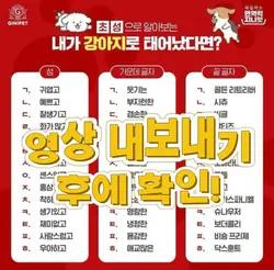 초성으로보는 강아지이름 짓기