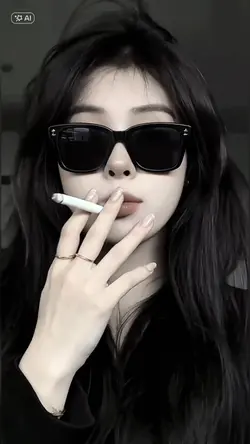 Đeo kính hút thuốc 