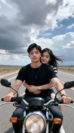 ai couple motorbike