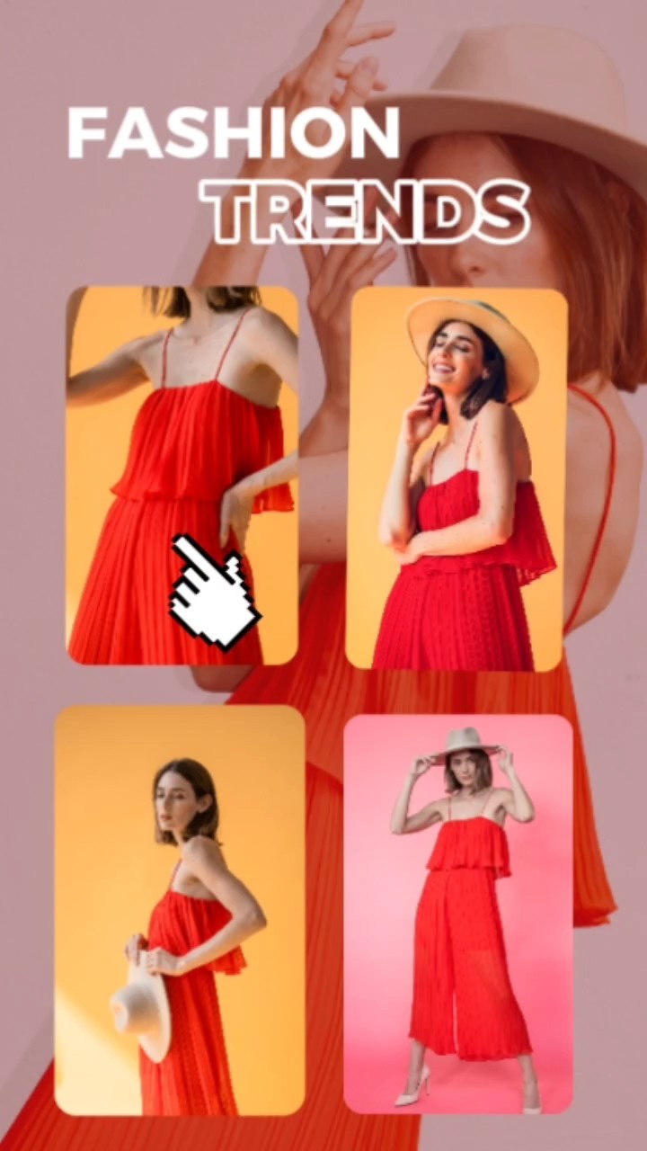Damenbekleidung Produktanzeige im TikTok-Stil