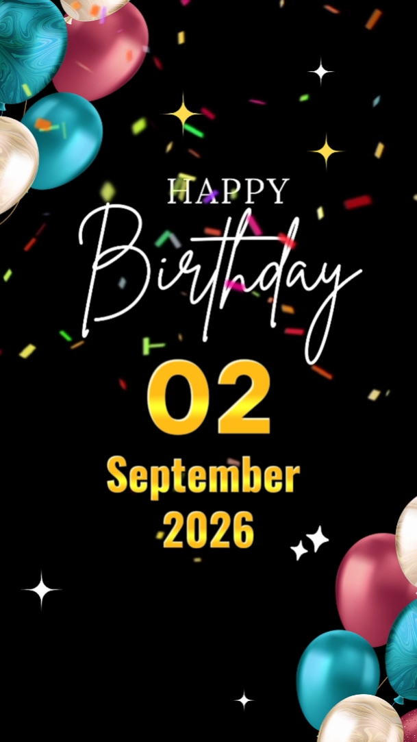 hbd 2 September 2026