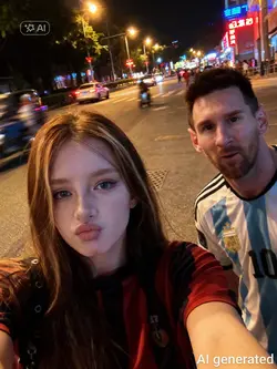AI photo with messi